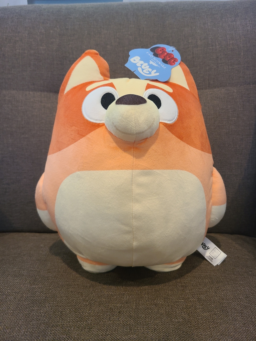 FAO Schwarz 10" Bingo Blob Plush featuring Bingo from Bluey